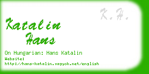 katalin hans business card